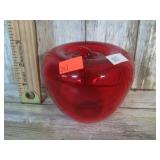 APPLE ART GLASS PAPERWEIGHT