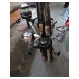 ASSORTED FISHING RODS & REELS