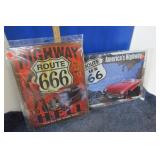 METAL ROUTE 666 & 66 SIGNS