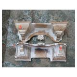 PAIR-- RUSTIC WOODEN SHELVES