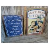 2--METAL SIGNS - ANT BEE