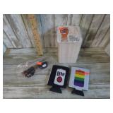 BEER ADVT HUGGIES, SUNGLASSES & COASTERS