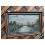 ANTIQUE OIL ON BOARD PAINTING