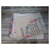 NEEDLEPOINT PRAYER & EMBROIDERED TABLE RUNNER