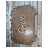 "CAFE" WALL PLAQUE