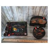 BLACK LACQUER BOX, ALBUM & CORK ART