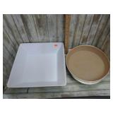 2-- PAMPERED CHEF STONEWARE BOWLS
