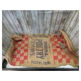 6-- BURLAMP CHICKEN FEED SACKS
