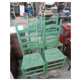 4-- LADDER BACK DINING ROOM CHAIRS