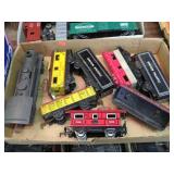MARX MODEL TRAIN WIND-UP ENGINE & TIN CARS