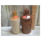 2-- STONEWARE JARS / BOTTLES