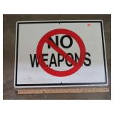 NO WEAPONS SIGN