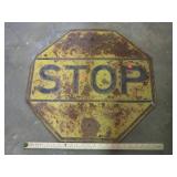 VINTAGE STOP SIGN- HEAVY STEEL