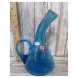 BLOWN CRACKLE GLASS DECANTER