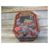 VINTAGE POKEMON TIN W / SPECIALTY & 1st GEN CARDS