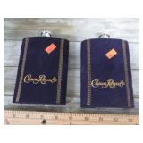 PAIR-- CROWN ROYAL FLASKS