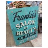VINTAGE 2 SIDED PAINTED FRANKIE