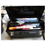KOBALT TOOL BOX W/ EXPIRED MARINE FLARES