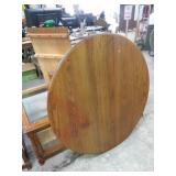 OAK DINING TABLE & 2 NON MATCHING CHAIRS