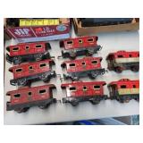8-- MARX MODEL TRAIN TIN CABOOSE CARS