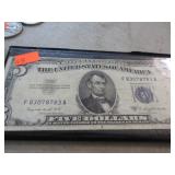 1953-B SERIES $5 SILVER CERTIFICATE