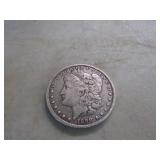 1890-0 MORGAN SILVER DOLLAR COIN