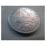 1901-0 MORGAN SILVER DOLLAR COIN