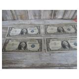 5-- 1957 SERIES $ SILVER CERTIFICATES