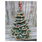 14" CERAMIC CHRISTMAS TREE -- NO LIGHT BASE