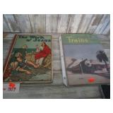 1909 "THE WORK OF JESUS" & 1947 "TRAINS" BOOKS