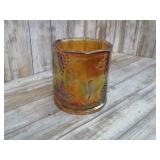 IRREDESCENT CARNIVAL GLASS JAR -- NO LID