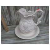 CERAMIC WASH BOWL & PITCHER