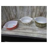 3-- PYREX BOWLS