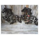 2--METAL MUSTANG HORSE WALL DECOR