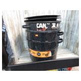 3-- GRANITEWARE CANNING POTS