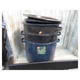 3-- GRANITEWARE CANNING POTS