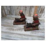 CLARK GNOME FIGURE CANDLE HOLDERS