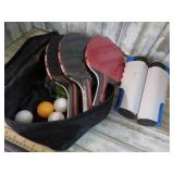 PING PONG PADDLES, BALL & NET