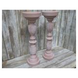 PAIR-- RESIN CANDLE STANDS