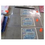 3-- 50 SEN MILITARY CURRENCY NOTES