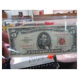 1963 SERIES $5 RED SEAL NOTE