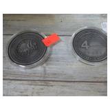 APOLLO XVII & XIII COMMEMORATIVE MEDALLIONS