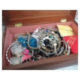 DRESSER BOX W/ COSTUME JEWELRY