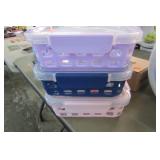 3-- ELLO FOOD STORAGE CONTAINERS