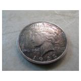 1928 PEACE SILVER DOLLAR COIN
