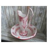 HANDPAINTED WASH BOWL & PITCHER