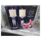 LEAD CRYSTAL CANDLE HOLDERS
