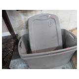 2-- LG STORAGE TUBS W/ LIDS