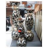 LEOPARD PRINT CANDLE HOLDERS