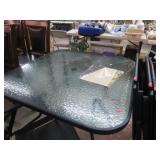 PATIO TABLE & 4 CHAIRS (some wear)